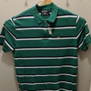 American Living NWT XL Green striped polo #118